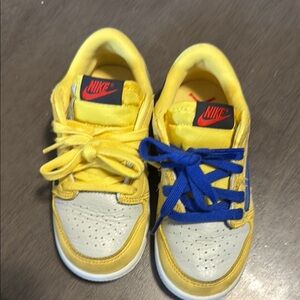 Nike Yellow and Blue Sneakers Classic Design